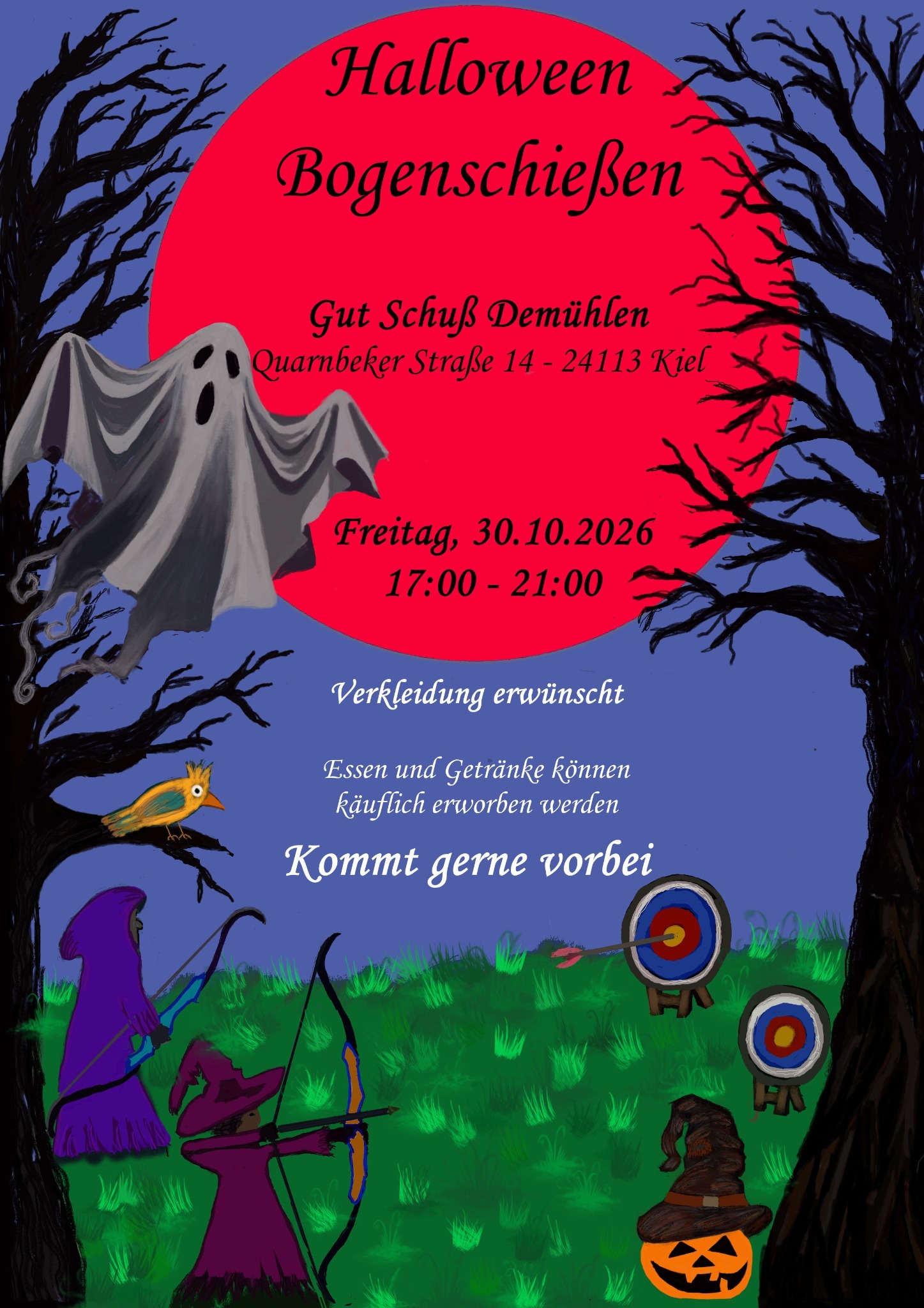 Plakat Halloween-Bogenschießen 2026